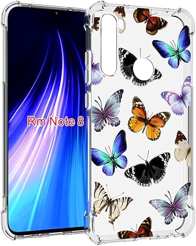 Miniatura 10 de Yerebel Funda para Redmi Note 8 (20192021) M1908C3JH M1908C3JGG Linda funda, funda de silicona suave TPU transparente flexible para Xiaomi Redmi