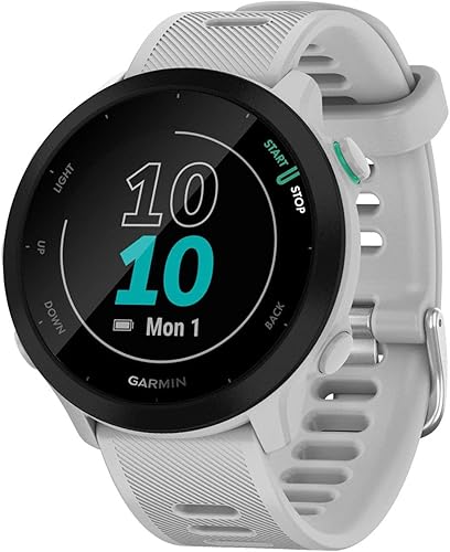 Garmin Forerunner 55 Blanco/42mm Smartwatch para correr/GPS/Monitor de frecuencia cardíaca