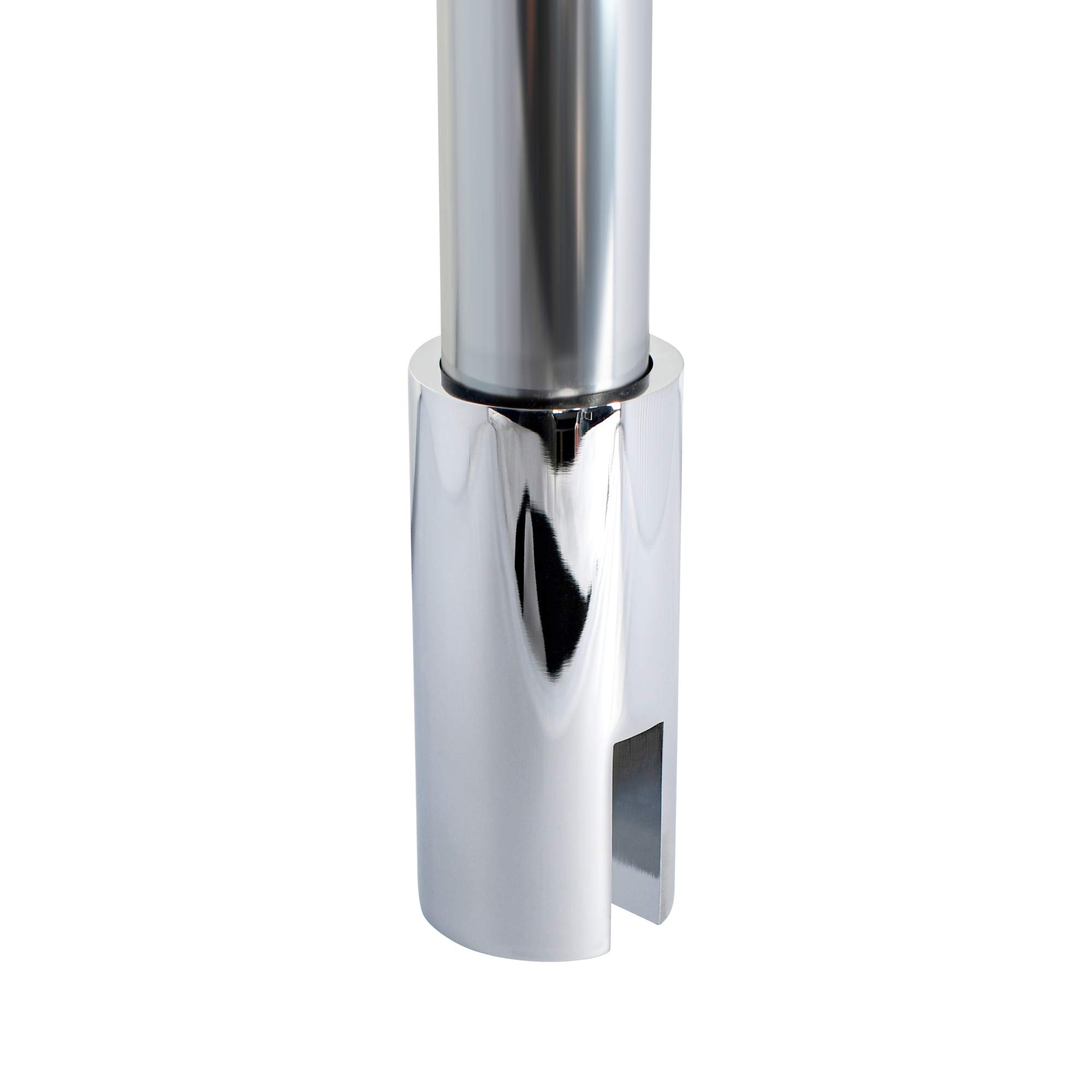 Schulte barre stabilisation chromée 80cm fixation plafond verre 5/8mm | recoupable