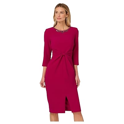 Adrianna Papell Beaded Midi Dress Women