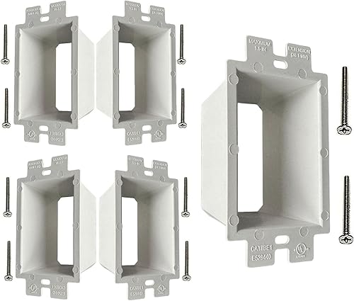 Vista 11 de iMBAPrice IMBA-BE1-25 - Extensor de caja de toma de corriente eléctrica no metálico de 1 banda para accesorios de receptáculos de interruptor
