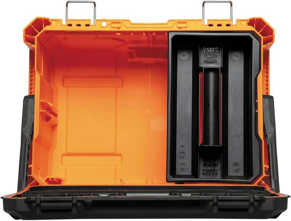 Klein Tools 549031MBR MODbox Removable Tool Tray for Medium and Rolling Toolboxes, Dual Compartments