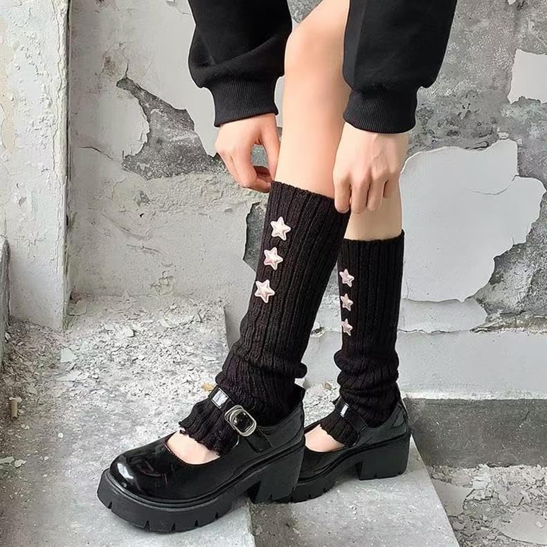 Star Leg Warmers for Girls Y2K Japanese Kawaii Harajuku Accessory Leg Warmers for Winter4