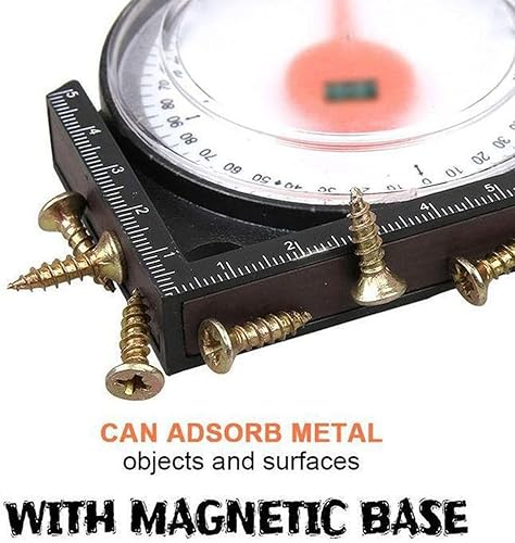 Miniatura 8 de Herramienta de medición de ángulo de plástico, alta precisión, soporte de medición de 0 a 360 grados, escala clara, posicionador de ángulo