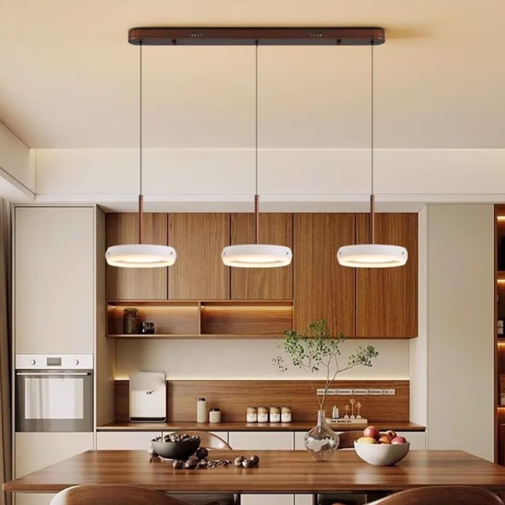 YUPIN Vintage Bronze Metall Weiß Glas Pendelleuchte Nordisch Höhenverstellbar Esszimmer Hängelampe Modern Kreativ LED 3-farbig Dimmbare Hängeleuchte Für Wohnzimmer Schlafzimmer Kronleuchter(B)