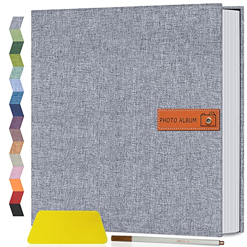 Popotop Large Photo Album Self Adhesive 4x6 5x7 8x10 Scrapbook Album DIY Picture Book,Gifts for Mom,Family Baby and Wedding,with Metal Pen and Plastic Board by popotop - Used condition - US$15.80