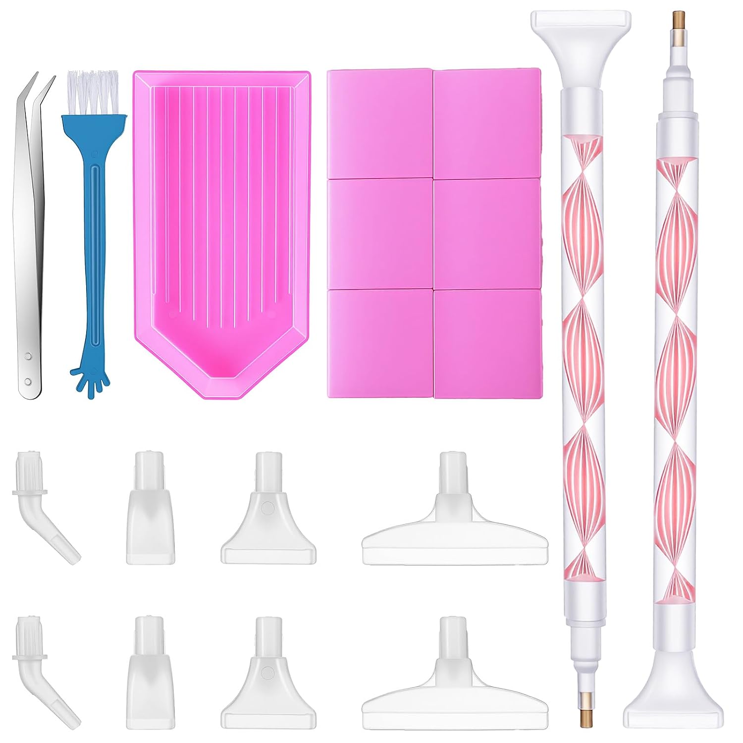 Rhinestone Picker Tool Kit Pencil for Rhinestones with 8 Tips Bedazzling Tools for Nail Art Craft Crystals and Nail Charms Crafting Pickup Tool