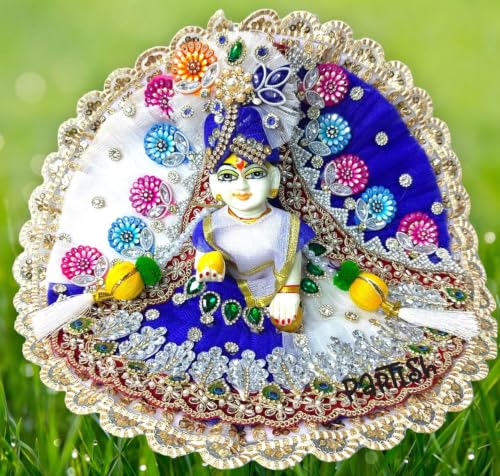 Image of Partish Laddu Gopal Dress with Pagdi and Patka l Ladoo Gopal Poshak l Kanha Ji Dress Size 1 2 4 5 6 (J, Size 3)