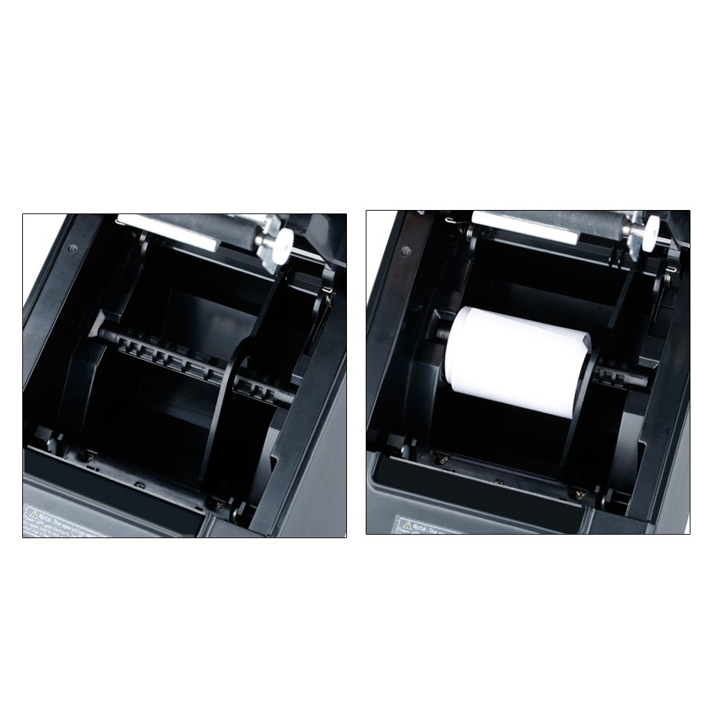EXCELVAN HOP-H801- Impresora térmica de Recibos y Tickets (Interfaz USB, 80mm, 300mm/sec, Compatible con Andriod, iOS, Windows y Linux), Negro