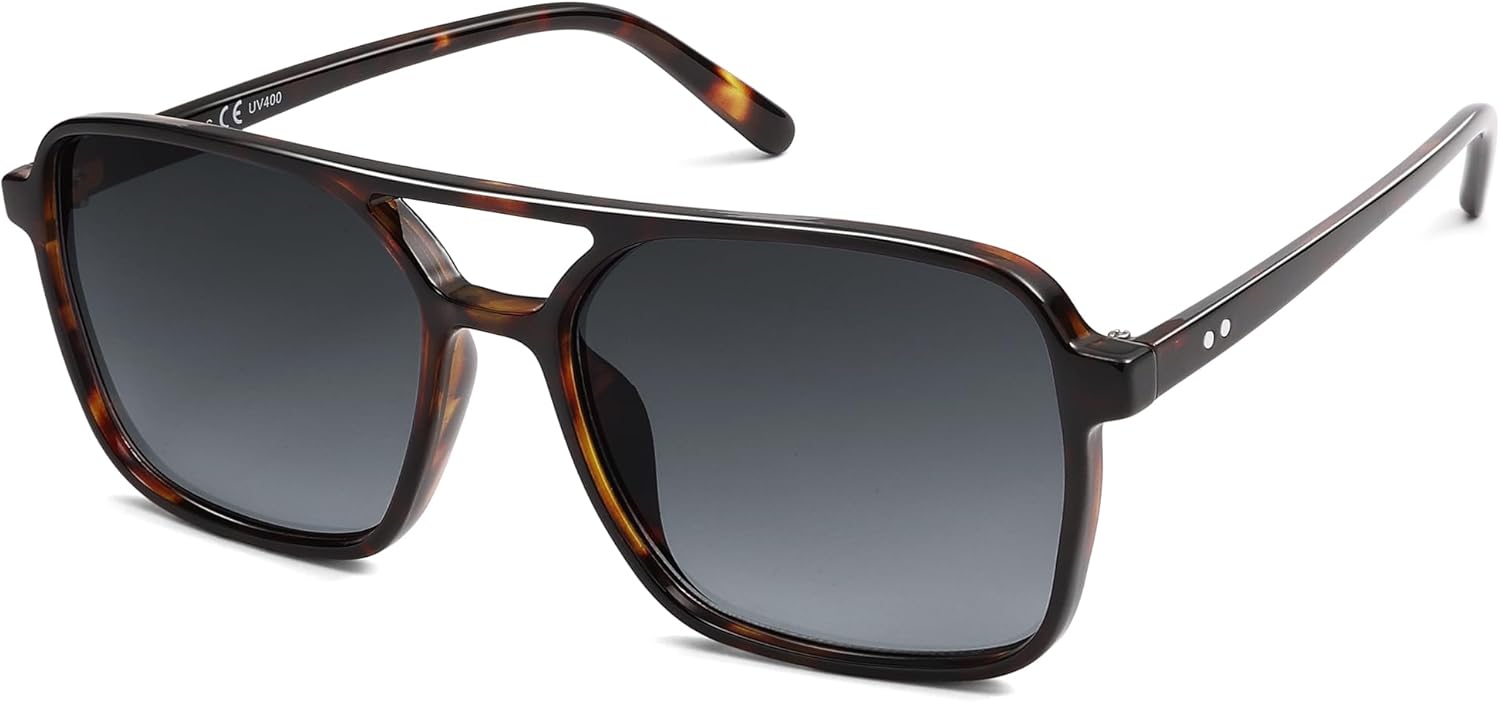 SOJOS Trendy Vintage Aviator Square Sunglasses For Womens Mens Retro 70s UV400 Women Sun Glasses SJ2327 - Image 3