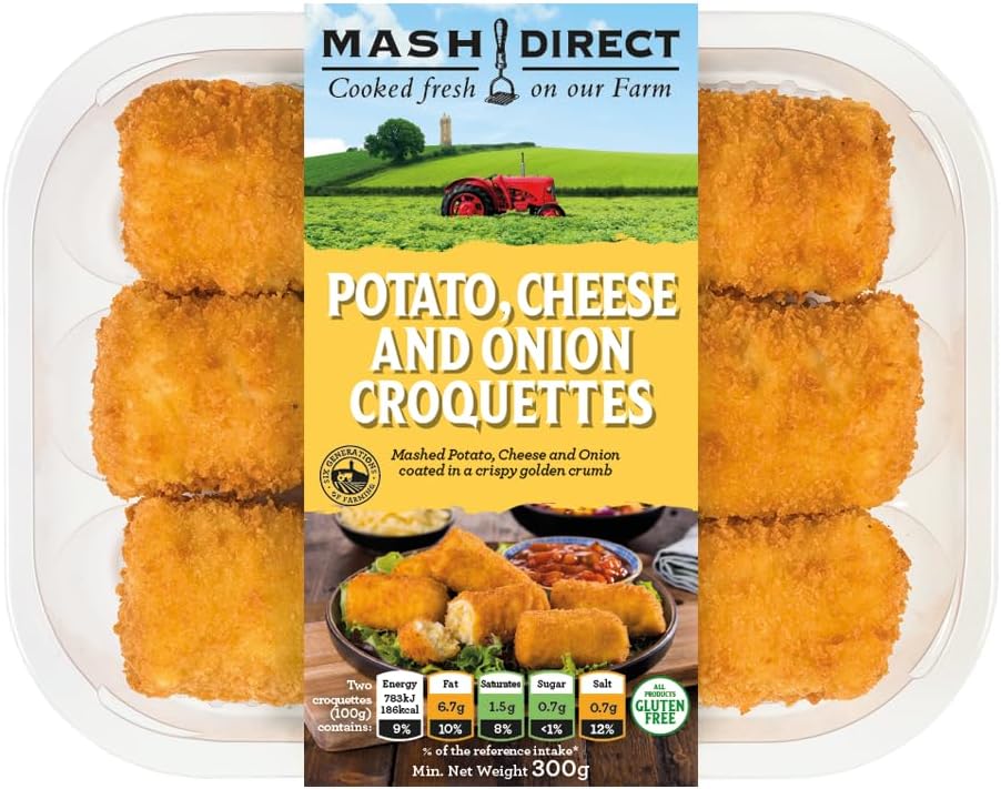 Mash Direct Potato, Cheese and Onion Croquettes, 300g , Pack of 1