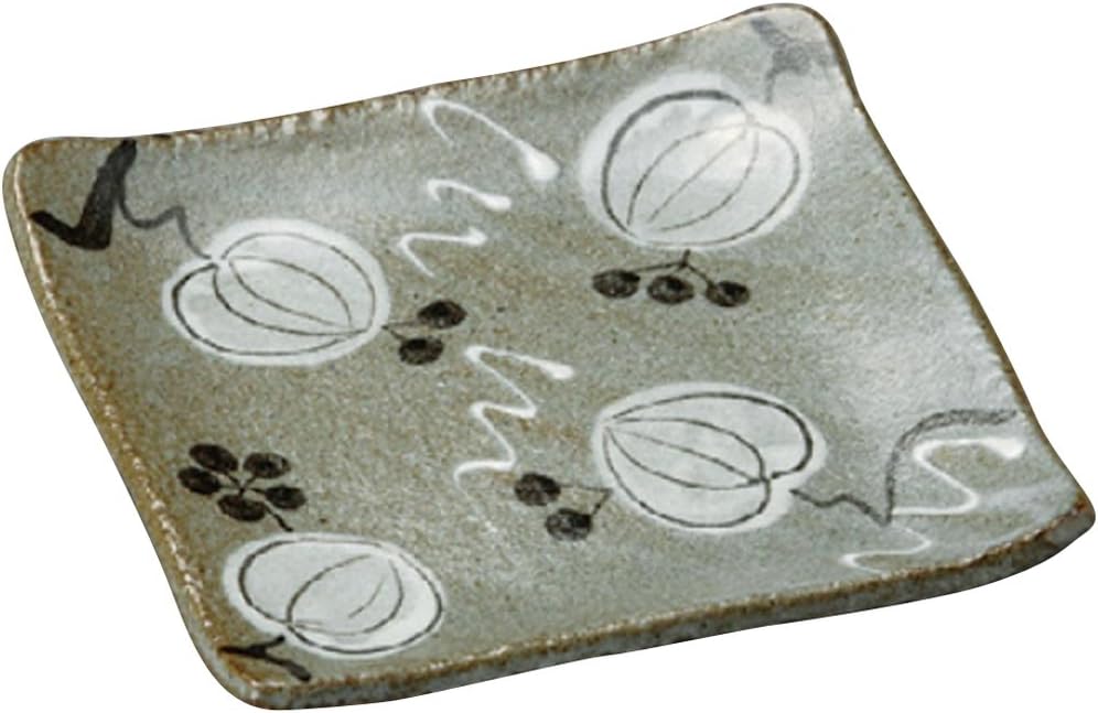 Yamasita Craft 22610-328 Mountain Return Square Appetizer Plate, 7.1 x 7.1 x 1.0 inches (18 x 18 x 2.5 cm)