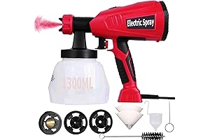 Electric Paint Spray Gun with 3 Nozzle for Any Painting Projects