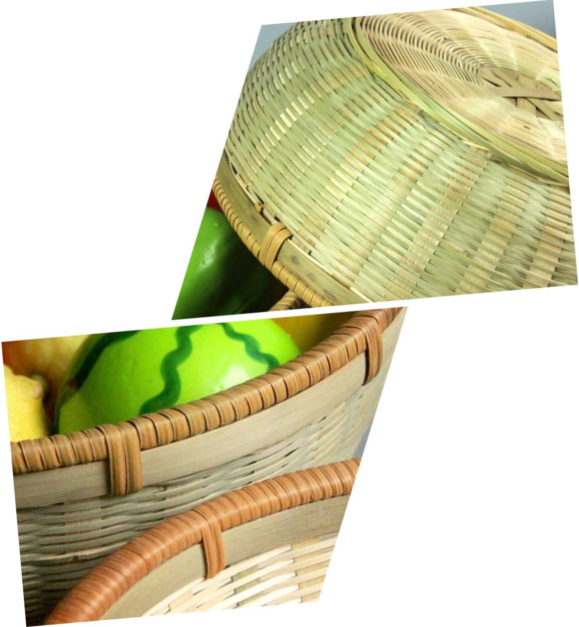 3pcs Bread and Fruit Storage Basket Set Drainage, Kitchen Bun and Vegetable Basket for Home Organization