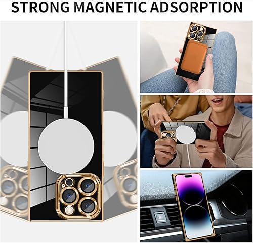 Miniatura 2 de LSL Funda magnética para iPhone 14 Pro compatible con MagSafe TPU suave parachoques anticaídas, antiarañazos, absorción de impactos, cubierta