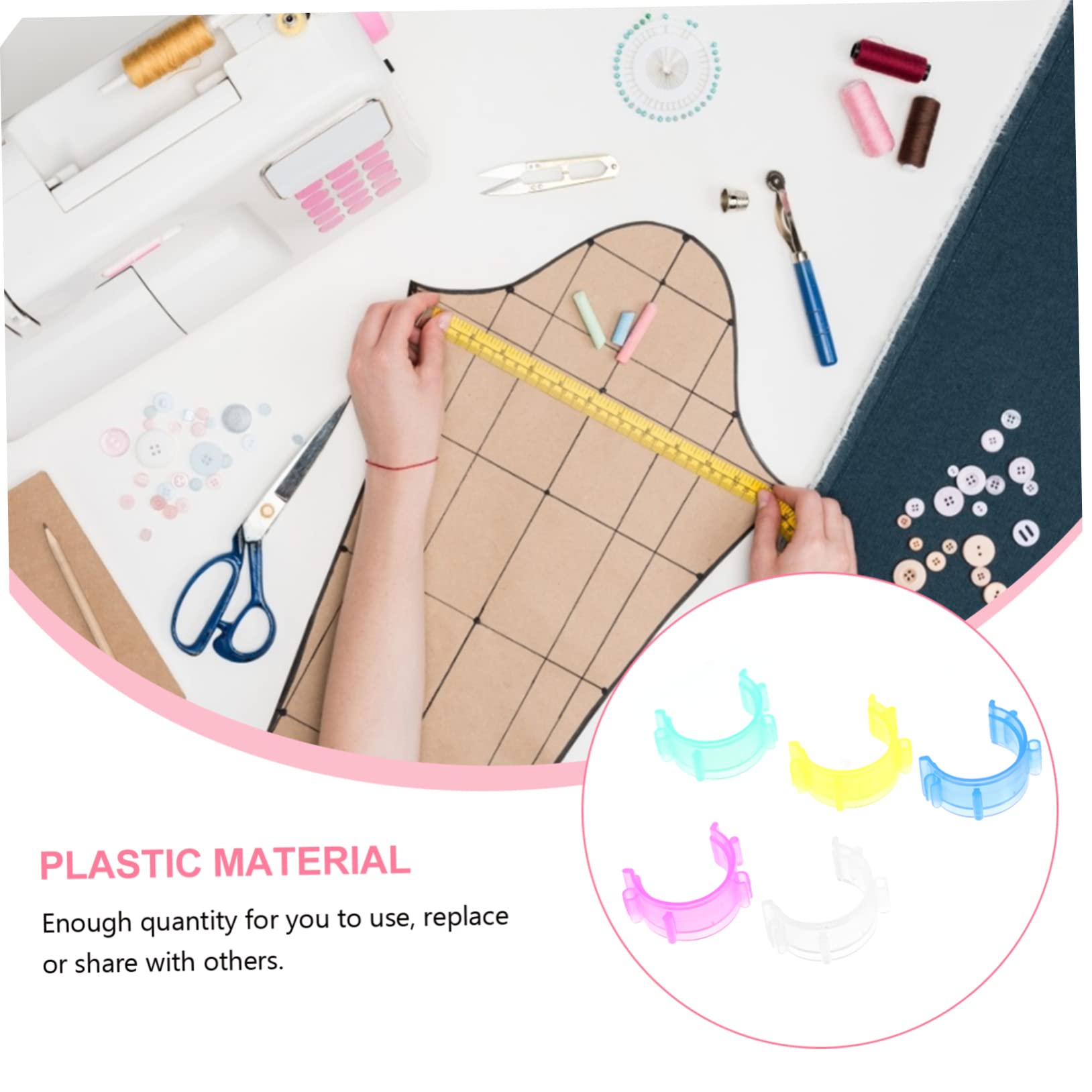 POPETPOP 100Pcs Embroidery Bobbin Clips Sewing Thread Holders for Quilting Prevents Unraveling Durable for Beginners and Professionals Organize Your Sewing