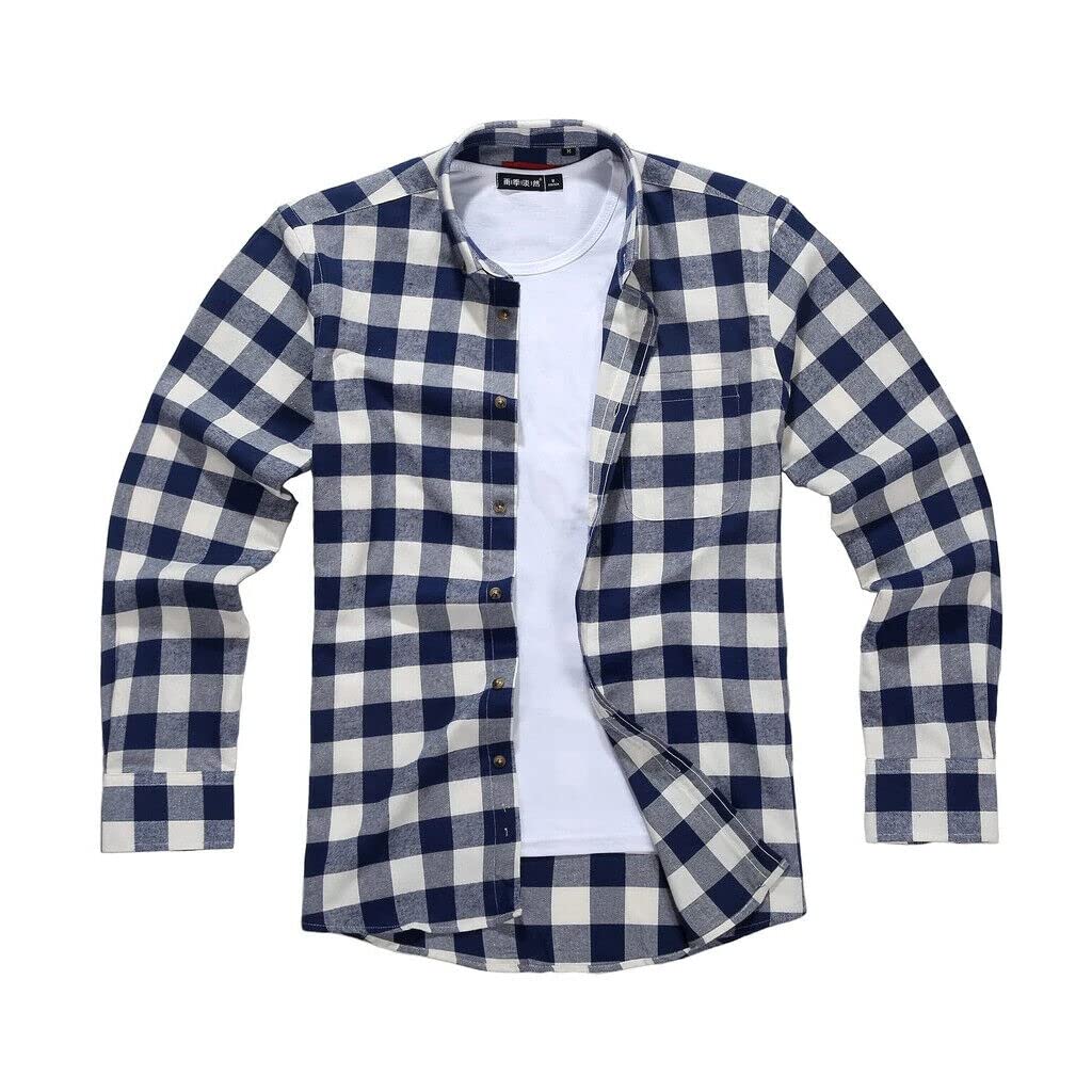 Mens Lumberjack Shirt Flannel Plaid Check Casual Overshirt Jacket Style Buffalo Tartan in 2 Styles The Madras Pure Cotton or The Kew Plaid Cotton Rich British Feel & Styling.