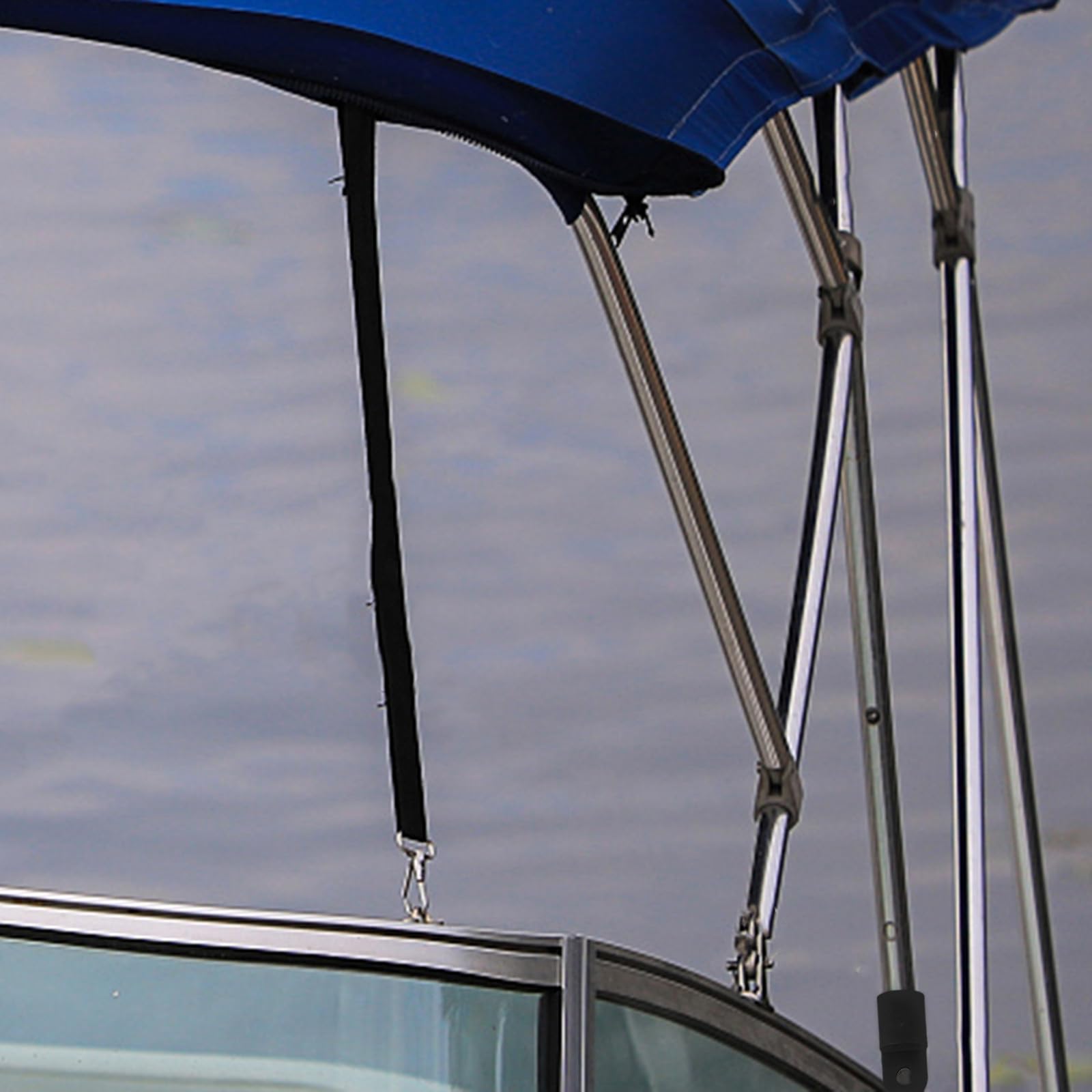 Veemoon Kit de Quincaillerie pour Bimini Bateau 2pcs Embout Noir en Nylon Léger et Facile à Installer pour Tube Diamètre 7/8 Pouces Kayak et Canoë