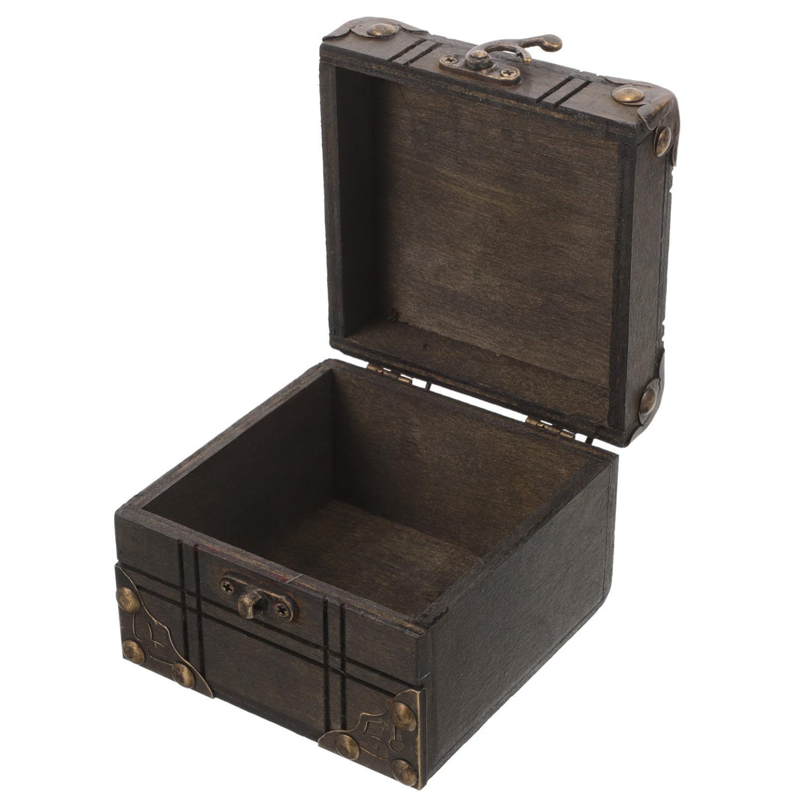 ibasenice Scatola Porta Cofanetto Multiuso Vintage in Legno Resistente per Piccoli Oggetti per Comò la Scrivania