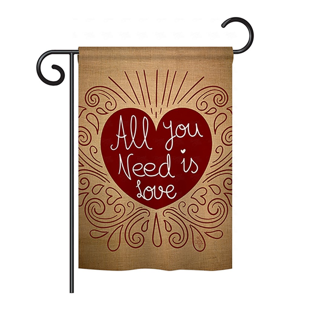 Breeze Decor G151052 All You Need is Love Burlap Spring Valentines