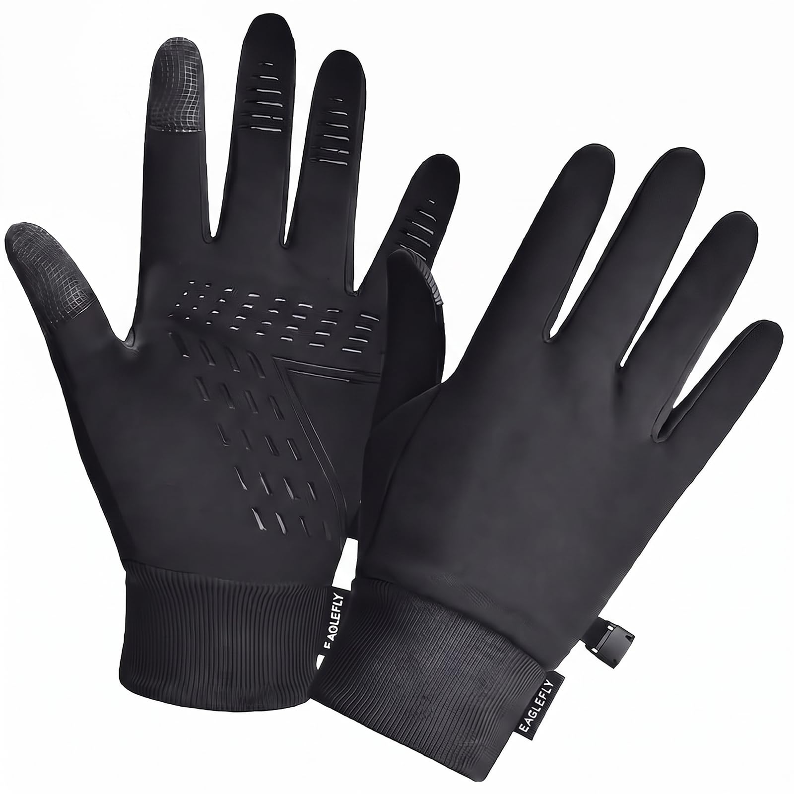 Guantes de invierno EAGLEFLY para pantalla táctil, ligeros, resistentes al agua caliente para caminar, equitación, ciclismo, correr y conducir (mediano)