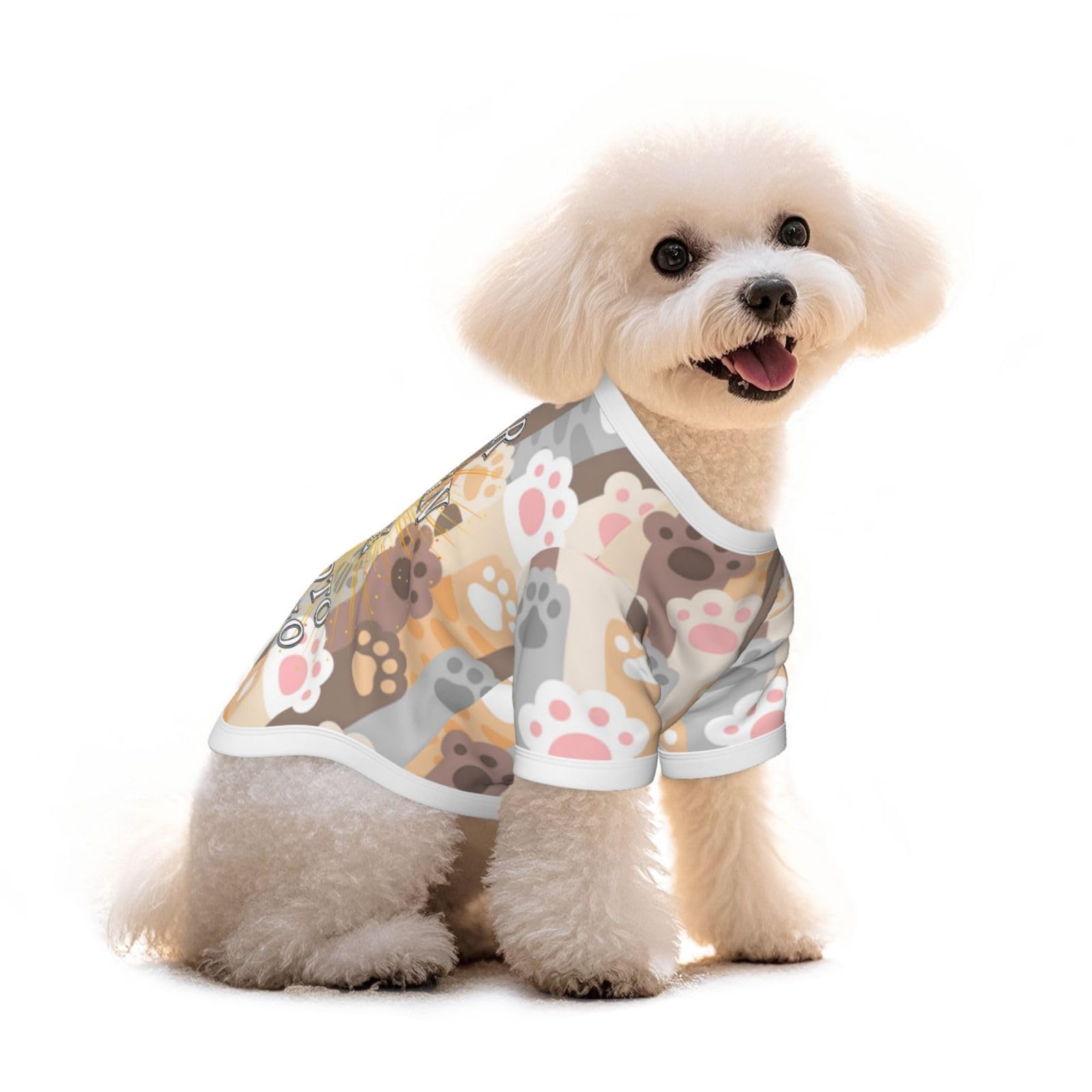 Custom Dog Coat T-Shirt – Personalized Pet Clothes with Text/Logo/Image, Small Dog Vest, Puppy Outfit, Unique Gift S