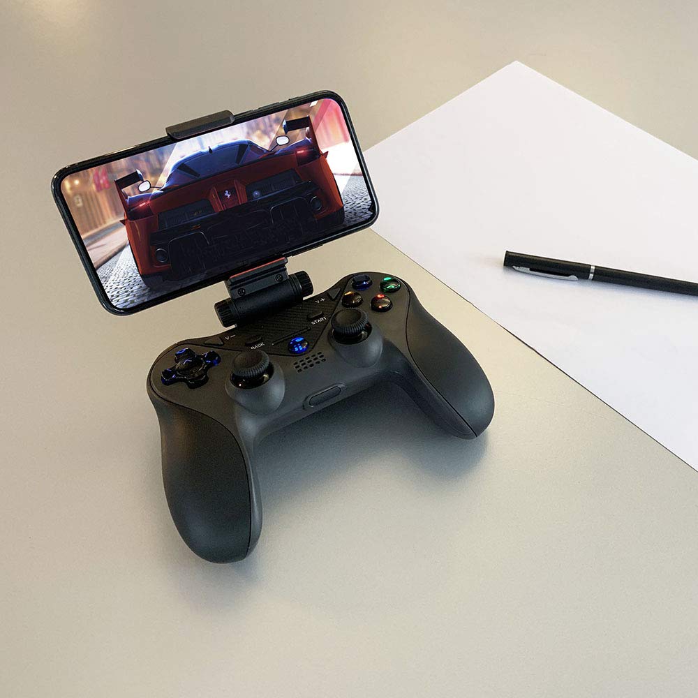 aiino HeroPad Controller per iPhone, iPad, Apple TV, iOS [Made for Arcade] - Joystick Controller di Gioco Mobile compatibile con Android - Supporto Smartphone Incluso - Nessun Software Necessario