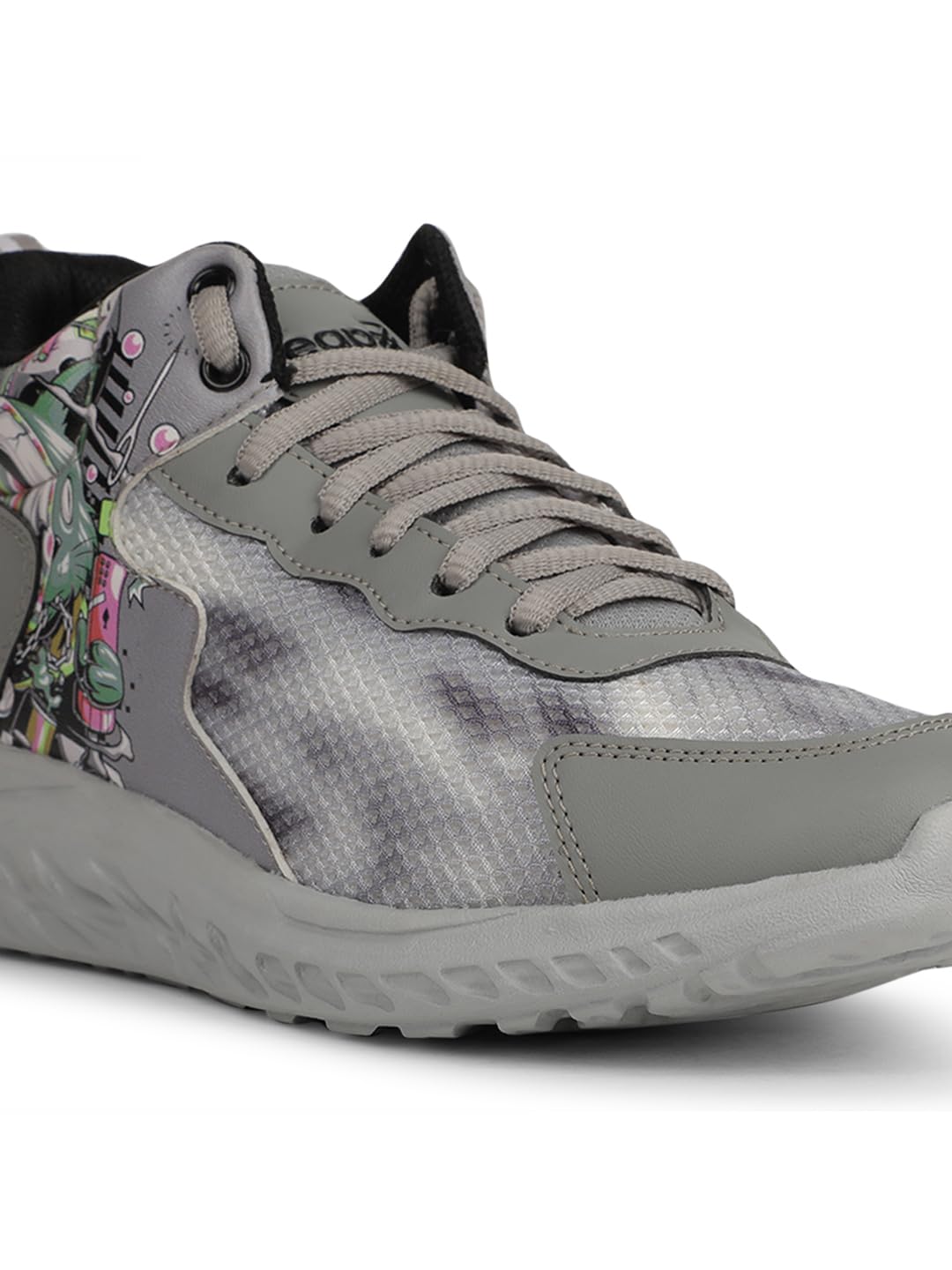 Liberty Leap7x HINKS-1L Lacing Walking Shoes for Kids with EVA Sole|Mesh Upper-Suitable for Jogging, Running|Quick-Wear Elastic Laces|Memory Foam Insole|Comfortable Footbed (L. Grey - 4 UK) 3