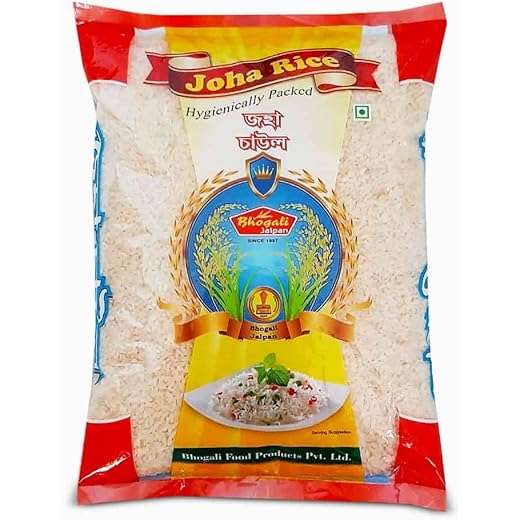 Bhogali Jalpan Joha Rice | Aromatic Assam Rice | Hygienically Packed | Soft & Fragrant Grain for Traditional Recipes | 1kg (1, 1000, gram)