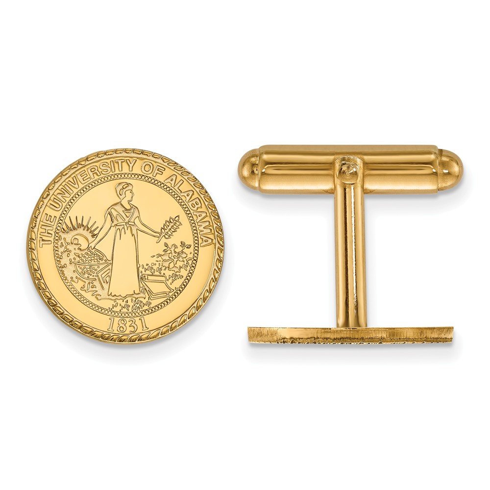 Alabama Crimson Tide Crest Cuff Links (14K Yellow Gold)