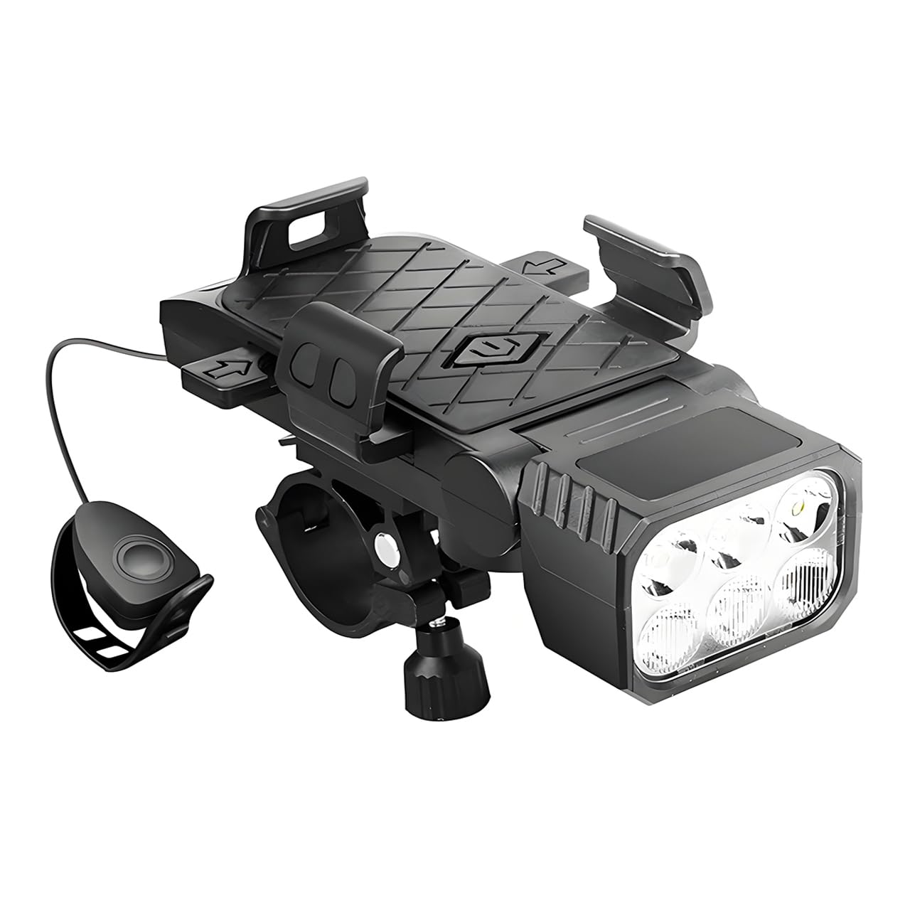 Yoqik A Bike Lights For Nukeproof,Bicycle Headlight+Phone Holder+Bell Speaker+Power Bank, 4-In-1 Led 4000Mah Rechargeable,For Outdoors Sports Cycling,