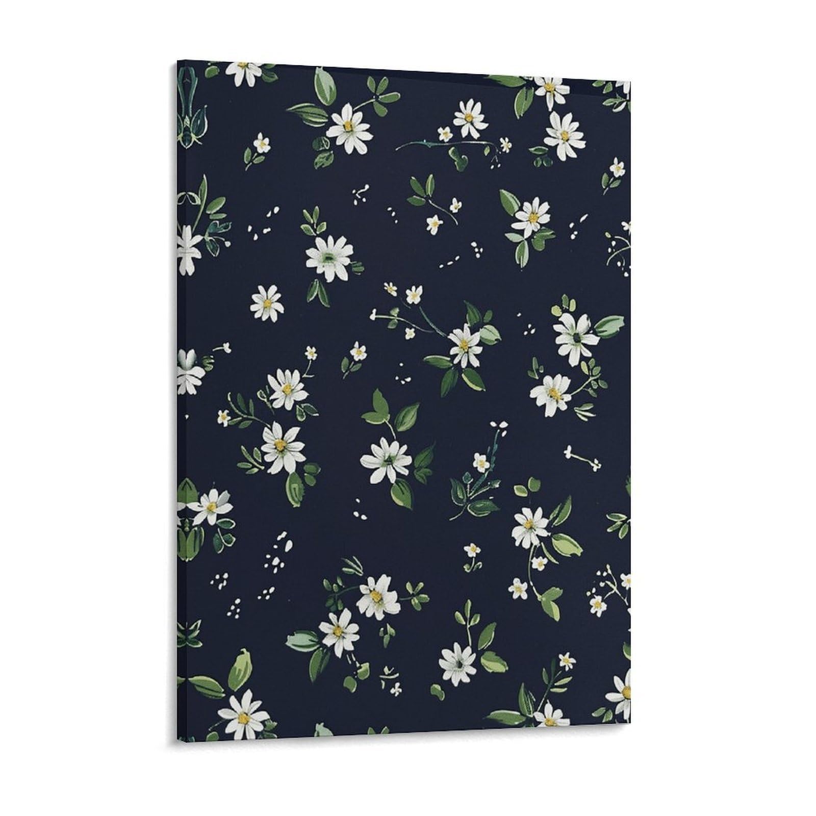 Daisy Repeating Pattern Canvas Wall Art for Bedroom 12x16inch Canvas Prints Artwork for Walls Modern Picture Artwork Painting for Living Room Aesthetic Wall Paintings for Bathroom Kitchen Off