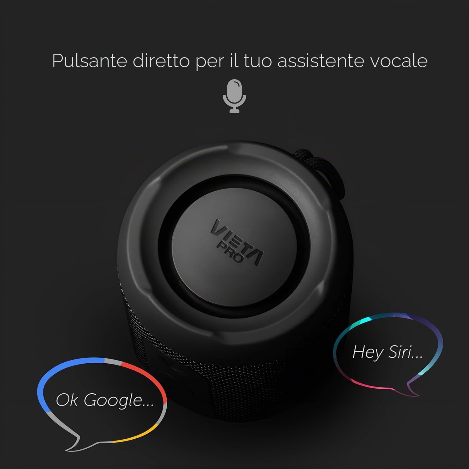 Vieta Pro Sun 2 - Altoparlante Bluetooth 5.3 potente da 16 W, portatile, resistente all'acqua IPX7, per doccia e piscina, altoparlante piccolo, batteria 13h, microfono, Aux-In, USB-C e TWS