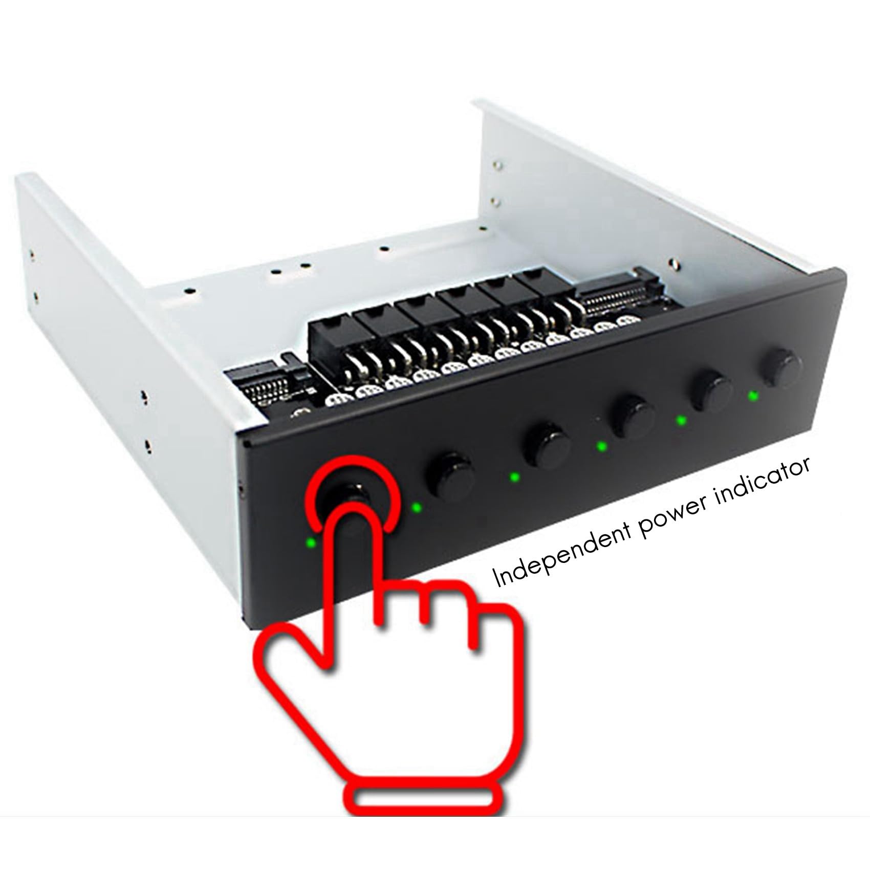 2 x controller a 6 vie per dischi rigidi, per computer desktop, supporto per dischi rigidi 2,5/3,5