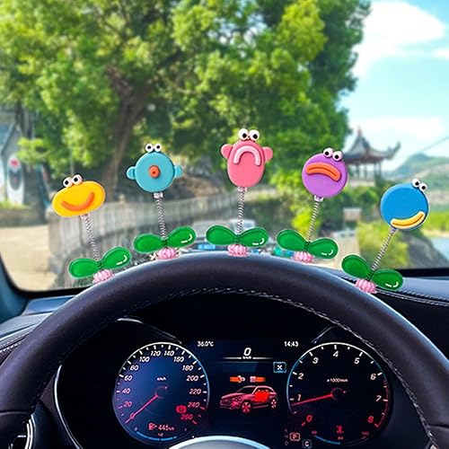 Miniatura 2 de ZOSTLAND Atractivas decoraciones de tablero de automóvil, adornos de automóvil de dibujos animados para tablero, divertido adorno de escritorio,