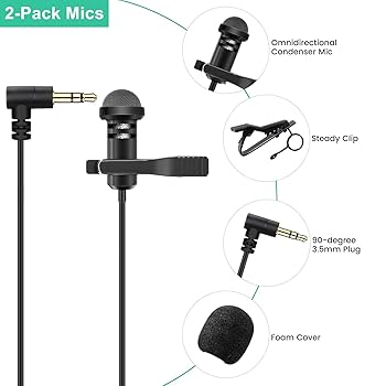 Amazon.com: weishan Lavalier Mic for DJI Mic 2, 3.5mm Noise