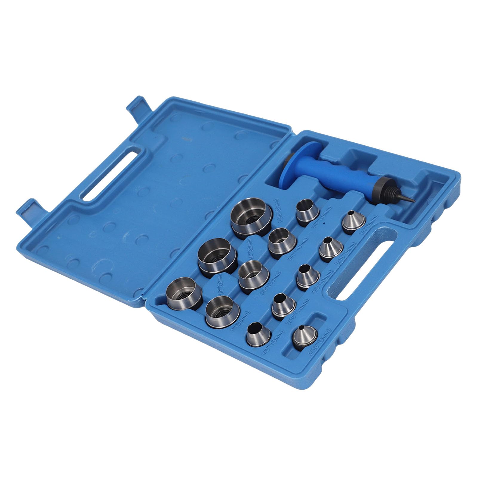 Alomejor Leather Working Hole Punch Set, 13pcs Interchangeable Tools