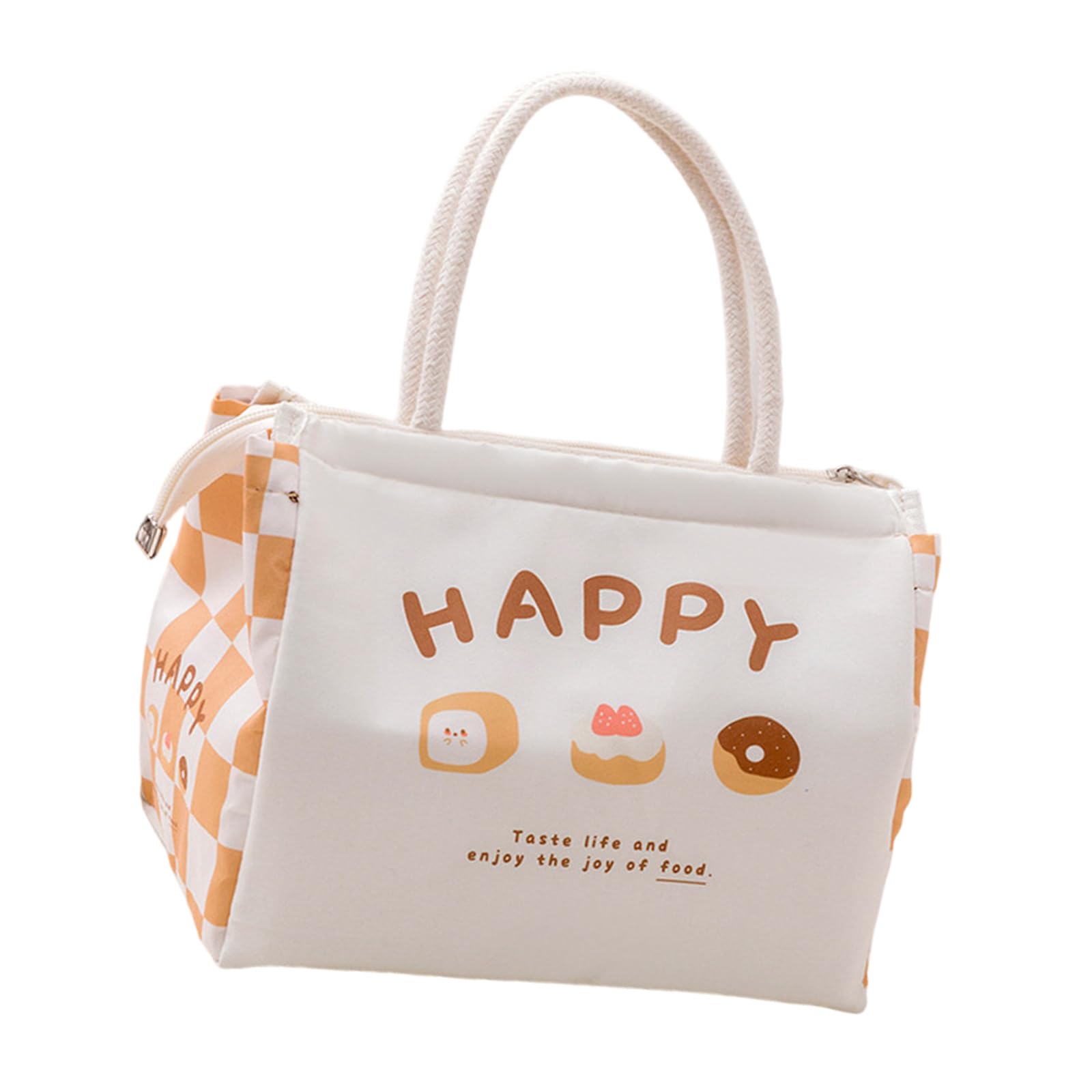 Lovely Bear Insulated Lunch Bag Oxford Polyester Lunch Handbag School Picnic Travel Bag