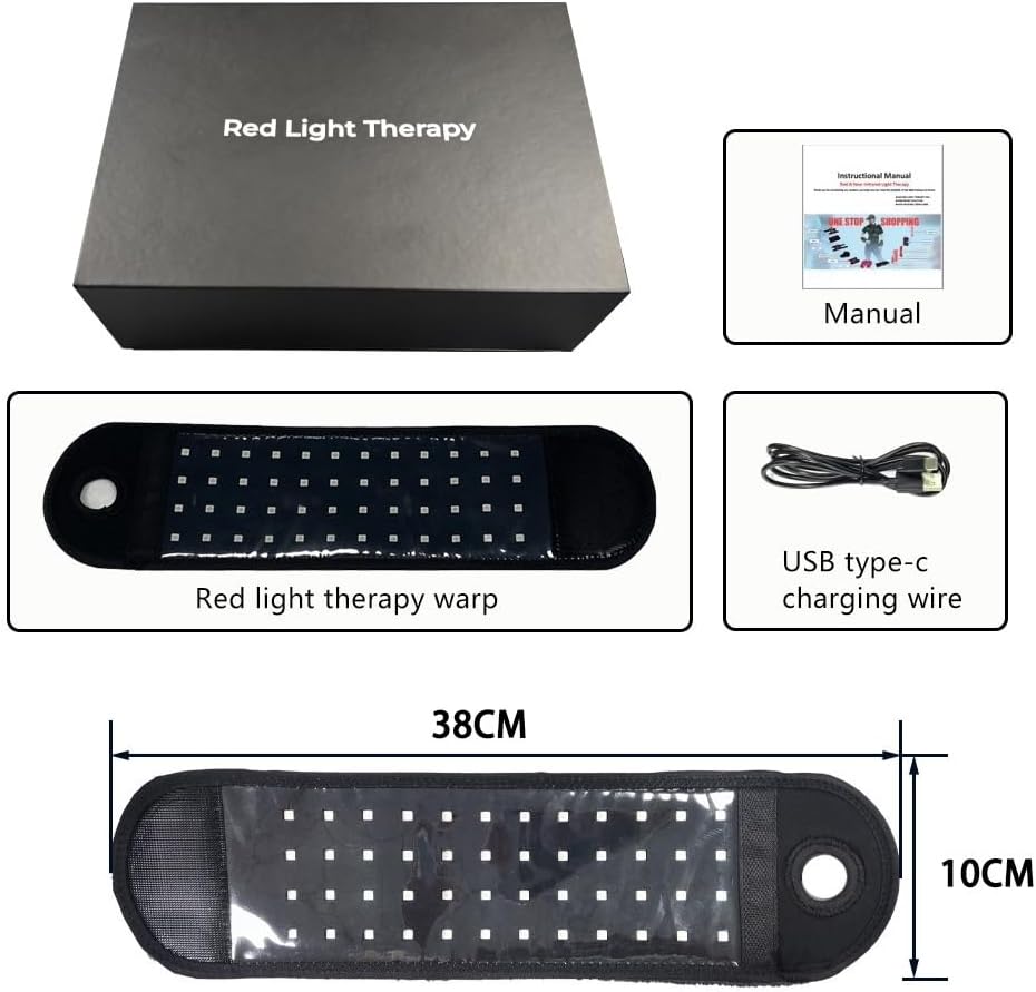 Therawrap for Carpal Tunnel, Red Light Wrap for for Wrist Band, 3 Heat Settings, Heated Wrist Massager Wrap