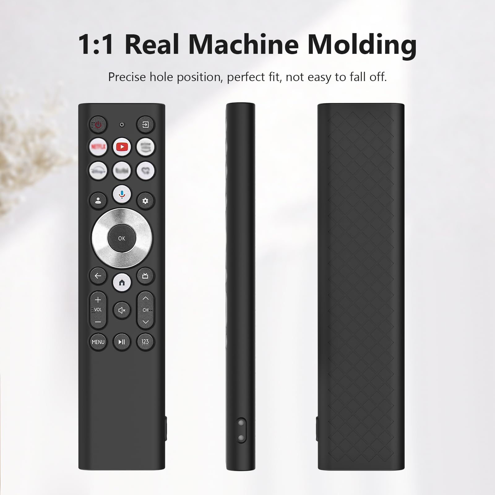 USTIYA SG Funda Control para Hisense Smart TV ERF6A80/ERF6G80H/ERF6F80H 85U88N Clase A7 U8 Series 4K para Google TV Control Remoto Case Silicone Remote Protection Cover Protector (Negro)