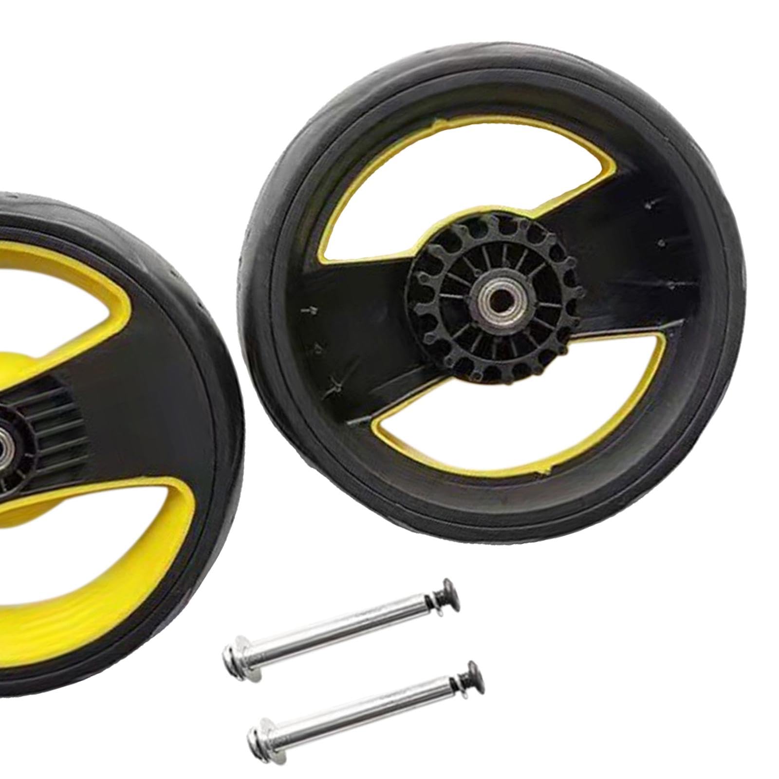 1 Paire de Roues de Rechange pour Poussette, Diamètre 13,5 Cm, en Caoutchouc pour Landau, Roue arrière