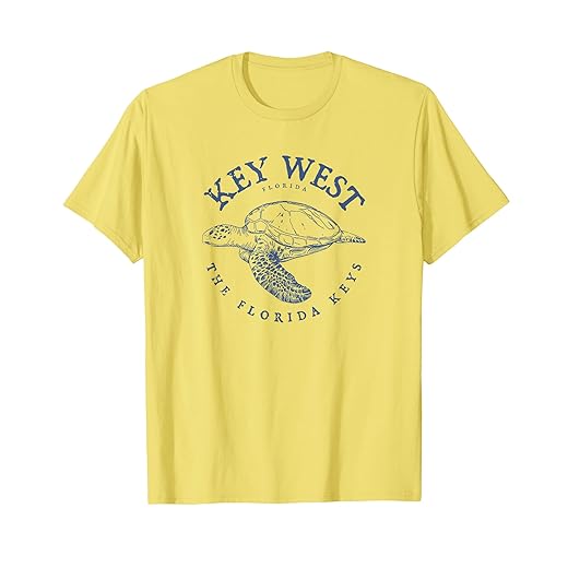 Key West Turtle Florida Keys Scuba Fishing Diving Tee T-Shirt