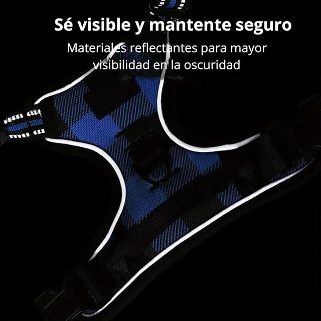 Foto 5 de 8 de PET&TECH Arnés para Perros con Correa; Antitirones, Ajustable y Ergonómico - Diseño Tipo Silla de Montar