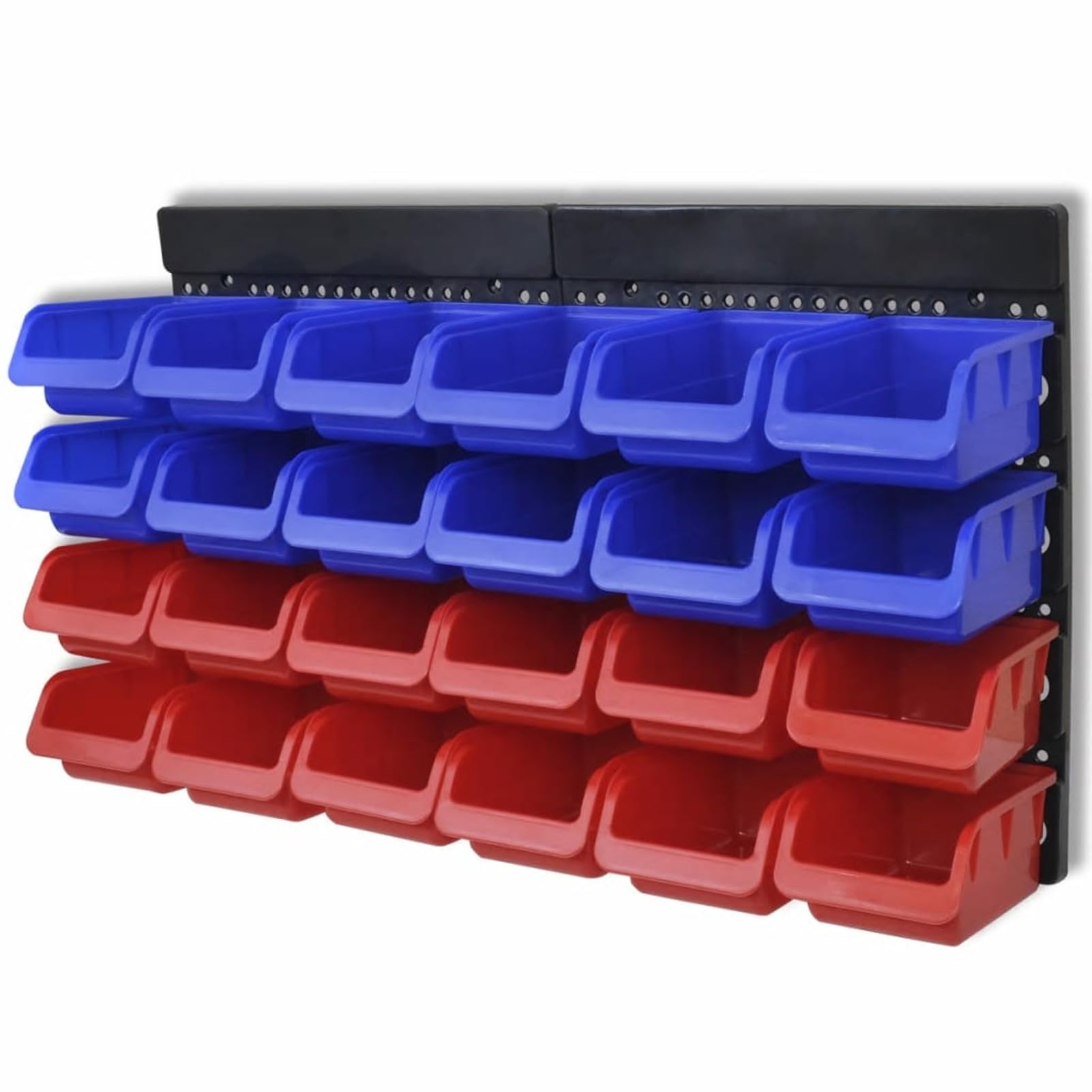 Homgoday Organizador de Herramientas de Garaje de Pared Azul y Rojo