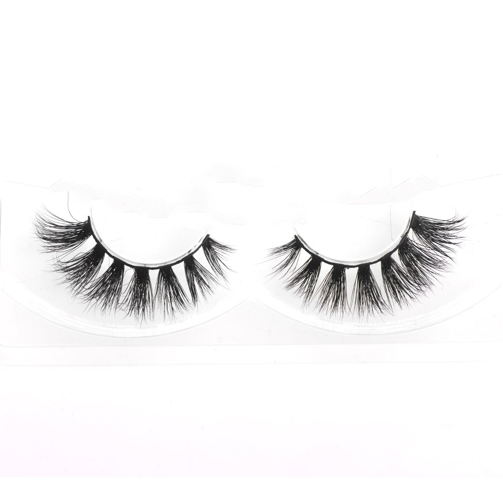 Lunamoon 3D Mink False Eyelashes Siberian Mink Fur Long Thick Hand-made Reusable Eyelashes Natural Look for Women’s Makeup 1 Pair Pack (Flora)