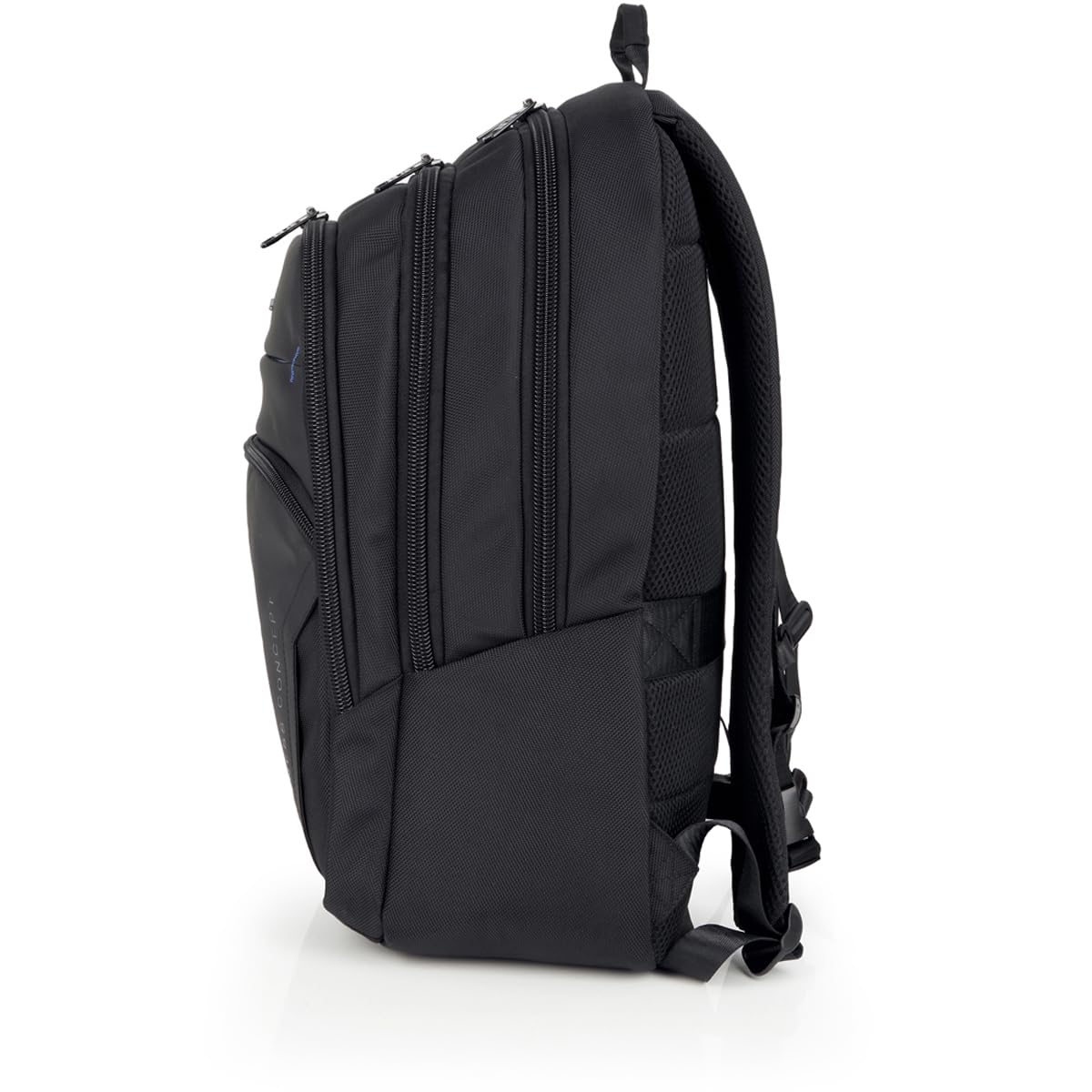 Gabol - Mochila para Portátil 15,6" Pixel 33x47x19 cm - Capacidad 25L - 3 Compartimentos y Acople a Maleta - Diseño Español en Poliéster Resinado y Libre de PVC - Negro