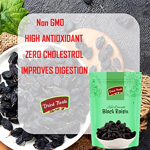 Image of Dried Treats Premium Fresh Raisins (Black Raisins /Kali Darakh, 600Gm)