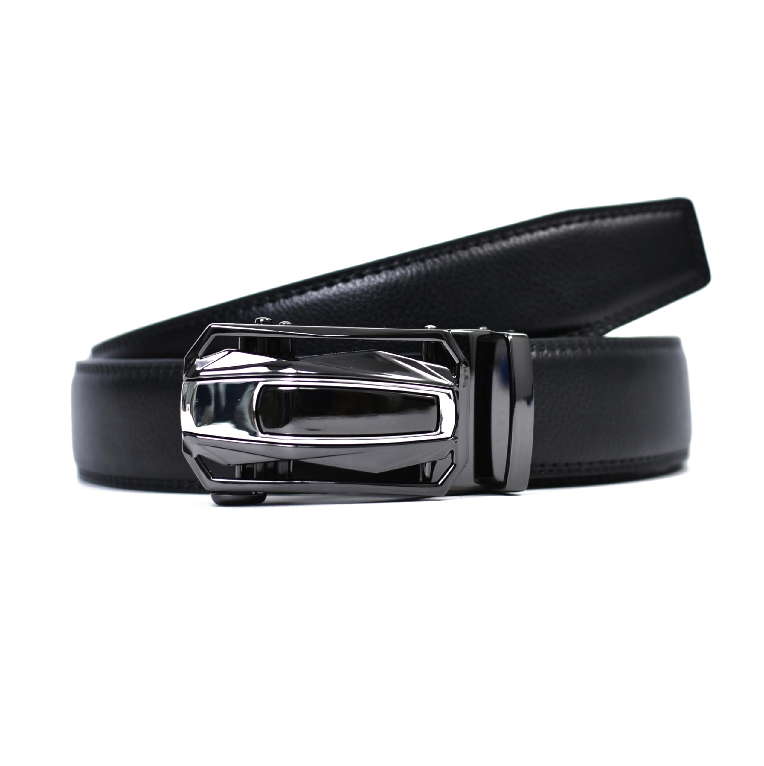 WildHorn Men's Genuine Leather Belt for Men| Premium Auto-Lock Buckle | Adjustable up to 48” | Formal & Casual Wear | Micro-Adjust Fit | Stylish Gift Box Included (NATURAL BLACK) - Image 7 thumbnail