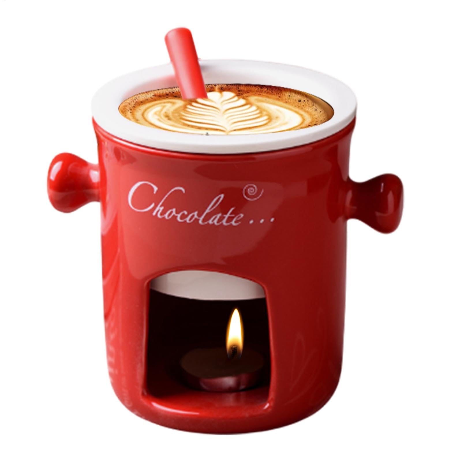 Set per fonduta di cioccolato, ciotola in ceramica, forchette, pentola a fusione, set per fonduta di cioccolato, fonduta di cioccolato, fonduta di formaggio