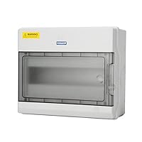 Vista 12 de MOLLOM Caja de protección de distribución MCB del disyuntor de 2 vías con carril DIN, impermeable IP65, para interiores y exteriores